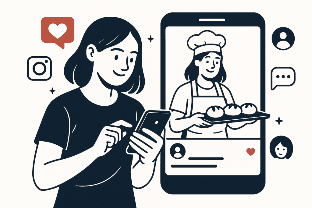 Utilizing social media platforms illustration for Cost-effective advertising options for local businesses
