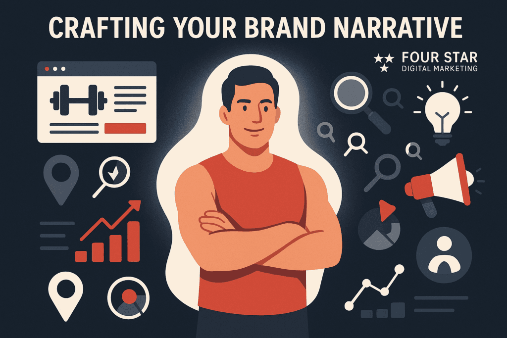 Crafting your brand narrative illustration for Creating a compelling brand story for your local business